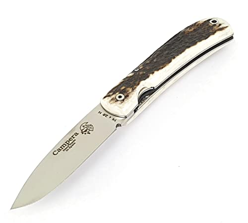 J&V CAMPERA - Klappmesser Taschenmesser Bushcraft Outdoor Messer Folding Knife, Klinge 8,5 cm, Handmade in Spain von J&V