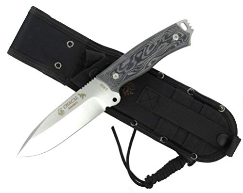 J&V CHACAL MAKRO Messer mit feststehender Klinge für Outdoor Survival Bushcraft Jagd und Angeln, 15 cm Klinge, Scheide, Handgefertigt in Spanien, Full Tang Knife von J&V