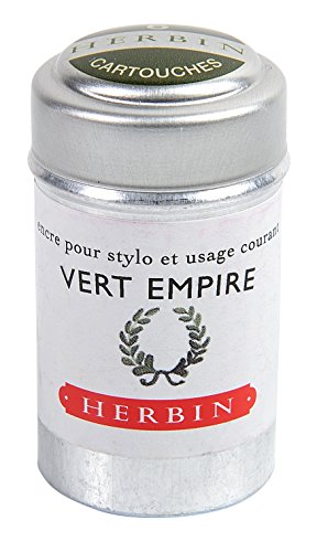 J. Herbin 20139T Tintenpatronen Dose mit 6 Patronen für Standardfüller Packung, lorbeergrün von J. Herbin