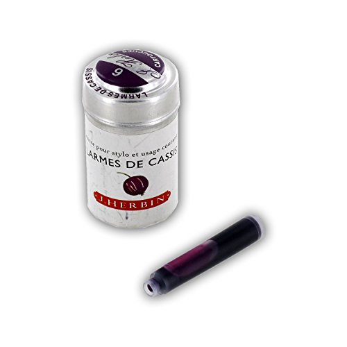 J. Herbin La Perle des Encres Tintenpatronen für Füllfederhalter, 6 Stück Larmes Cassis von J. Herbin