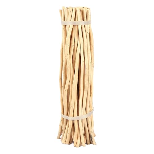 Jackanna 50 Stück Log Sticks, natürliche Zweig Sticks für Handwerk, Hochzeit Party Dekorationen und Home Decoration (Weidenzweig 40cm Stammfarbe) von JACKANNA