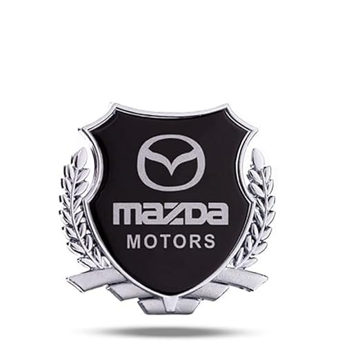 JADESA Auto-Logo Abzeichen für Mazda, Auto Aufkleber Emblem Abzeichen Buchstaben Logo Auto Emblem Auto Sticker Abziehbild, Körper Dekoration von JADESA