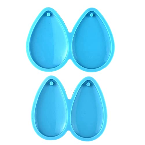 JAGETRADE Halbstereoskopische Form für Wassertropfen-Ohrringe, Epoxidharz, Schlüsselanhänger, Silikonform, Weihnachtsanhänger, Heimdekoration, Anhängerform, Blau von JAGETRADExx
