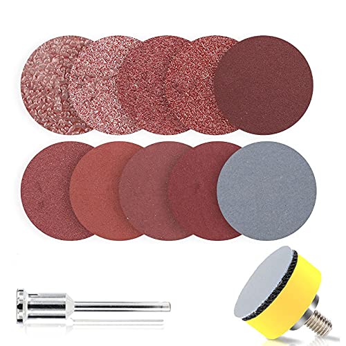 1 "2" 3 "SANDER DISC 80-3000 Körner Schleifscheiben mit abrasivem polnischem Pad-Teller und 1/8" Schaftsatz für Polierwerkzeuge-_102 stücke 1inch Set. von JAINGU