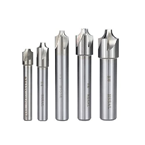 1pc Eckenrundung Schaftfräser R1.0-R12 HSS Radiusfräser CNC Fräser HSS Metallfräswerkzeug Cutter-1 Stück R1.5x8x9x68L von JAINGU