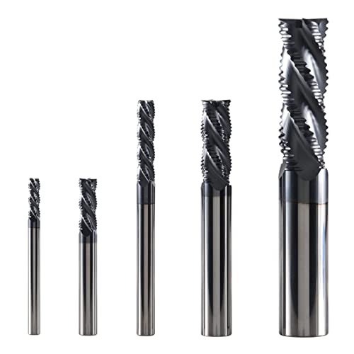 1pc VHM-Schruppfräser 4 Nuten CNC-Fräser Bits Fräser für die Metall-Schruppbearbeitung 50 Std. 6 mm bis 20 mm Größen,D6.0 * 15 * 50 von JAINGU