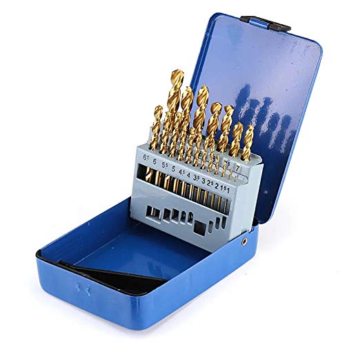 M42 8% High Cobalt HSS Titan beschichtete Industrial Grade Twist Bohrer Set 13/19 / 25PCS für 304 Edelstahlbohrungen-19pcs. von JAINGU