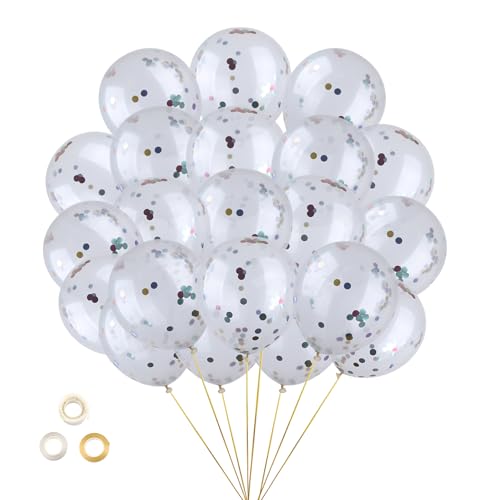 JALVPI Luftballons, 50 Stück 12 Zoll (30cm) 2.8g/pcs Latex luftballons für helium hochzeit, Luftballons Geburtstag, Jubiläen und Feiern Geburtstag Deko, Party Deko von JALVPI