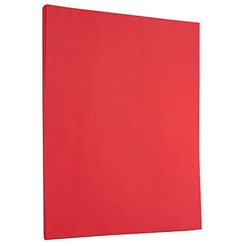 JAM PAPER Farbiges Papier - 215,9 x 279,4 mm - 90gsm - Rot Recycelt - 100 Blatt/Packung von JAM Paper