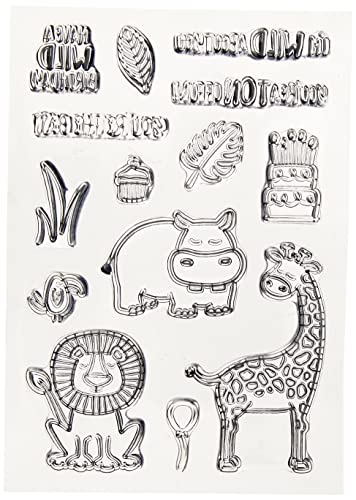 JANE'S DOODLES 624389 Transparente Stempel, 10 x 15 cm, Wild, Einheitsgröße von JANE'S DOODLES