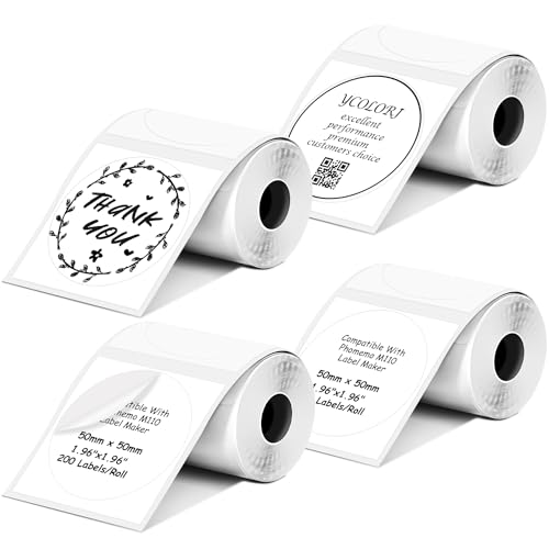 Thermal Labels Compatible With Phomemo M110/M221/M220/M120/M200 Label Printer,1.97"x1.18"(50x30mm), 230 Labels/Roll, Black on White von JANMORE