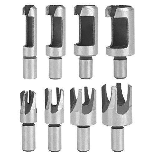 8 Stück Zapfenbohrer Set Holz Plug Cutter Bohrer Set Pfropfenbohrer Cutter Drill Forstnerbohrer Zapfenfräser Holzbohrer 5/8" 1/2" 3/8" 1/4" Plug Loch Cutter,Holz Plug Bits 6mm / 10mm / 13mm / 16mm von JAOMON