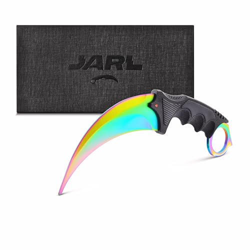 JARL Karambit CS GO Knife - CSGO Karambit Messer aus Edelstahl - Geschenk für CS:GO-Fans mit Premium-Box - Sammlermesser (Fade) von JARL