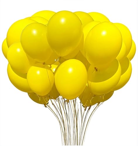 JARTTY Luftballons Gelb 100 stück 12 Zoll Ballons Gelbe Latex Helium Geburtstag Hochzeit Babyparty Halloween Weihnachten party Deko von JARTTY