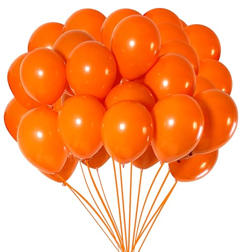 JARTTY Luftballons Orange 100 stück 12 Zoll Ballons Orange Latex Helium Geburtstag Hochzeit Babyparty Halloween Weihnachten party Deko von JARTTY