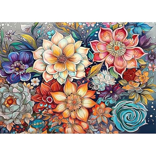 JATOK Diamond Painting Erwachsene, Blume 5D DIY Diamant Painting Bilder Erwachsene, Diamond Art DIY Diamant Kunst Malerei Stickerei Kreuzstich Bilder Home Wand Dekor, 30X40CM von JATOK