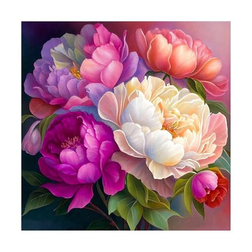 JATOK Diamond Painting Erwachsene, Blume 5D DIY Diamant Painting Bilder Erwachsene, Diamond Art DIY Diamant Kunst Malerei Stickerei Kreuzstich Bilder Home Wand Dekor, 30X40CM von JATOK