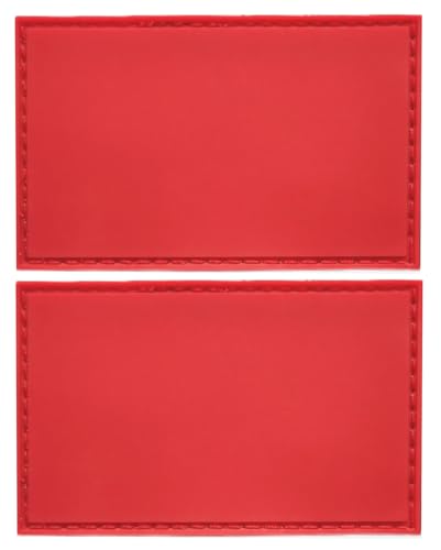 Flicken mit roter Flagge, einfarbig, PVC, Gummi, Klettverschluss, für Hüte, taktische Taschen, Jacken, Kleidung, Team-Militär-Patch, 2 Stück von JAVD