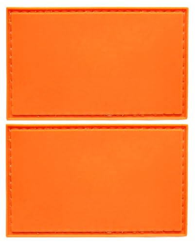 Flicken mit solider orangefarbener Flagge, PVC, Gummi, Klettverschluss, für Hüte, taktische Taschen, Jacken, Kleidung, Team-Militär-Patch, 2 Stück von JAVD