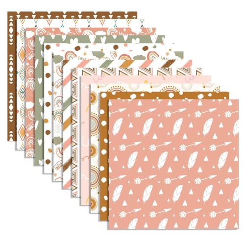 JAVERGGN 12 X 12 Süßes Gemustertes Karton-Scrapbooking-Papier, Kartenherstellungs-Bastelpapier-Packung 24-Teilig von JAVERGGN