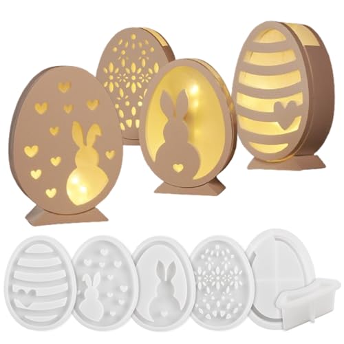 Silikonformen Gießformen Ostern Silikonform Ostern Hase Silikon Gießform Ostern Silikon Ostern für Handwerk Silikonform Osterei Epoxidharz Formen zur Herstellung von Ostern Ornamenten von JAWAI