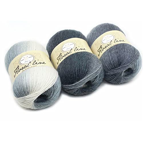 JAWSEU 1 Roll Baumwollgarn Farbverlauf, Wolle Farbverlauf Zum Häkeln, 100g Multicolor Strickwolle Häkelwolle, 400m Bunt Baumwolle Garn zum Häkeln von Socken, Mützen, Schals, Pullovern von JAWSEU