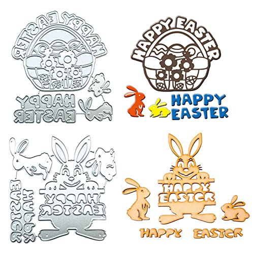 1set Ostern Stanzschablone Stanzformen Hase Osterhasen Farbe Eier Schneiden Prägeschablonen Prägung Schablone Stanzschablonen für Easter Ostern DIY Scrapbooking Papier Karten Basteln Dekor von JAWSEU