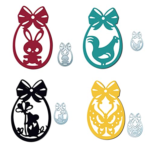 1set Ostern Stanzschablone Stanzformen Hase Osterhasen Farbe Eier Schneiden Prägeschablonen Prägung Schablone Stanzschablonen für Easter Ostern DIY Scrapbooking Papier Karten Basteln Dekor von JAWSEU