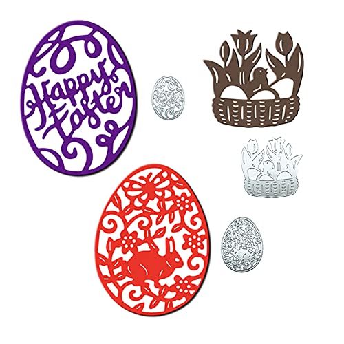 1set Ostern Stanzschablone Stanzformen Hase Osterhasen Farbe Eier Schneiden Prägeschablonen Prägung Schablone Stanzschablonen für Easter Ostern DIY Scrapbooking Papier Karten Basteln Dekor von JAWSEU