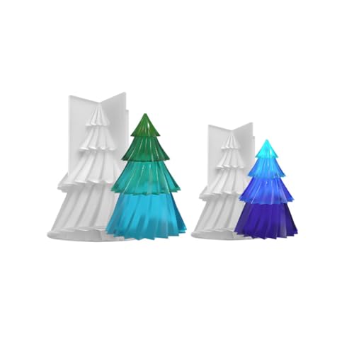 2pcs Kerzen Gießform Weihnachtsbaum Kerzenform 3D Silikon Kerzenformen DIY Kerzenherstellung Form Weihnachtsbaum Kerzengießform Weihnachtsbaum Silikonform Aroma Kerzenform DIY Weihnachten Deko von JAWSEU