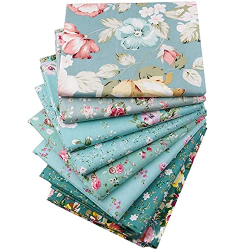 8 Stück Baumwollstoff Patchwork Stoffe 50x50cm DIY Gewebe Quadrate Baumwolltuch Stoffpaket, Baumwollstoff Patchwork Stoffpaket für Kleidung, Bettwäsche, Vorhänge, Puppen, Handtaschen von JAWSEU