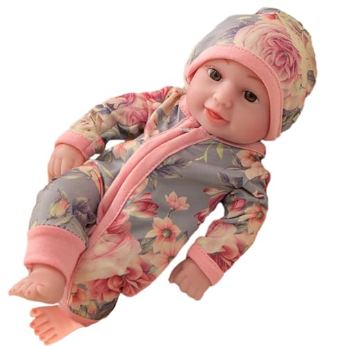 JAWSEU Mini Puppenspielzeug Newborn Baby Mini Schlafende Wiedergeburt Puppen, Handgefertigte Newborn Mini Baby Puppen Waschbares Reborn Baby Mini Puppen Miniatur Puppenspielzeug Puppe und Kleidung von JAWSEU