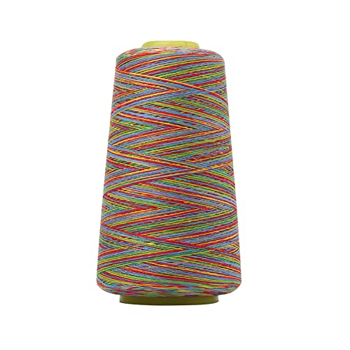 JAWSEU Multicolour Nähgarn, Polyester Irisierend Nähgarn Set, Bunt Zwirn Reißfest NäHmaschinengarn Thread Nähfaden Overlock Garn von JAWSEU