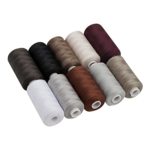 JAWSEU Nähgarn Set, Nähmaschinengarn von Polyester Multi Farben zum Quilten Stitching Hand Sewing 10 Packs, 250 m 10 Farben von JAWSEU