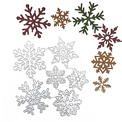 JAWSEU Schneeflocken Stanzformen Scrapbooking Prägeschablonen Stanzform, Christmas Stanzformen Metall Stanzschablonen für DIY Scrapbook Karte Machen Bedarf von JAWSEU