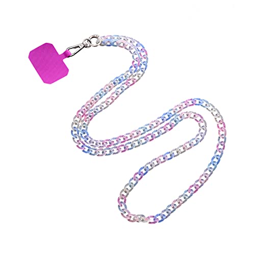 JAWSEU Universale Bunte Perlen Handykette Taschenkette, Bunte Schlüsselband Kette Handy Lanyard Handyband Schlüsselkette Telefon Perlenkette Schmuck für Handy Tasche von JAWSEU