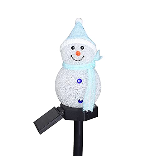 JAWSEU Weihnachten Schneemann Beleuchtet, LED Solarleuchten Schneemann Solar Gartenstecker Weihnachten Beleuchtet, für Außen Outdoor Rasen Terrassen Deko von JAWSEU