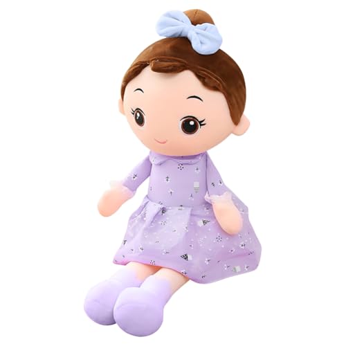 Kuschelpuppe Weiche Stoffpuppe, 45CM Mädchen Plüschpuppe Gefüllte Puppen mit Kleidung Haaren Niedliches Prinzessin Fee Stofftier Fee Spielzeug Weihnachten Geschenk Für Baby Kinder von JAWSEU