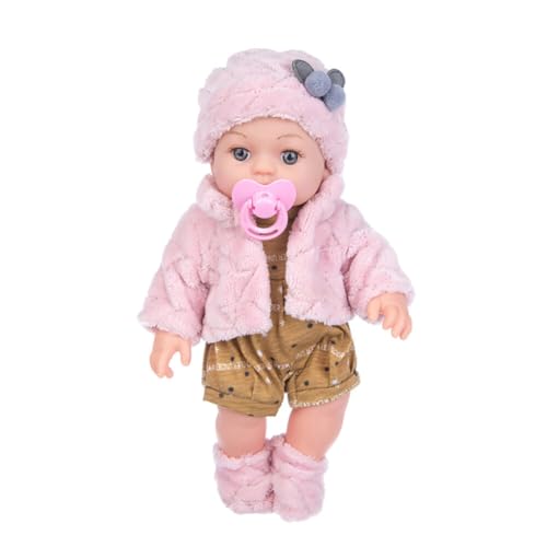 Mini Puppenspielzeug Newborn Baby Mini Schlafende Wiedergeburt Puppen, Waschbares Reborn Baby Mini Puppen Miniatur Puppenspielzeug Puppe und Kleidung Set für Kinder Jungen Mädchen Geschenk von JAWSEU