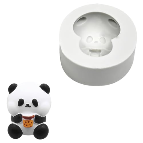 Panda Silikonform Kerzenformen 3D Tierharzformen, Schokolade Kuchen Backform Seifen Gießformen Animal Resin Mold Epoxidharz Formen für DIY Eiswürfel Schokolade Aroma Gips Duft Kerzen von JAWSEU