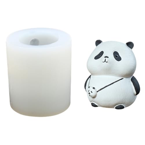 Panda Silikonform Kerzenformen 3D Tierharzformen, Schokolade Kuchen Backform Seifen Gießformen Animal Resin Mold Epoxidharz Formen für DIY Eiswürfel Schokolade Aroma Gips Duft Kerzen von JAWSEU