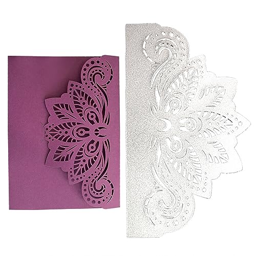 Stanzschablonen Hochzeitseinladungen Prägeschablonen Metall Stanzformen Scrapbooking Prägeschablonen Stanzformen Schablonen Spitze Rahmen Metallstanzungen für DIY Scrapbook Karte Machen von JAWSEU