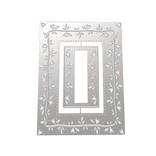 Weihnachten Stanzschablonen Stanzbögen Weihnachten Spitze Rahmen Stanzformen Weihnachtsblumen Geschenkbox Metall Stanzform Metall Prägeschablonen für DIY Scrapbooking Karten Handwerk Geschenk von JAWSEU