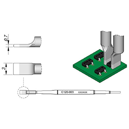 JBC C120005 Entlötspitzenpaar für PA120-A von JBC