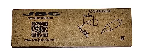 JBC Lötspitze Serie C245, Rundform, C245034/Ø 0,4 mm, gebogen C245034 (Lötkartusche Lötpatrone Loetspitze Loetkartusche Loetpatrone 2245 2045 bleifrei) von JBC