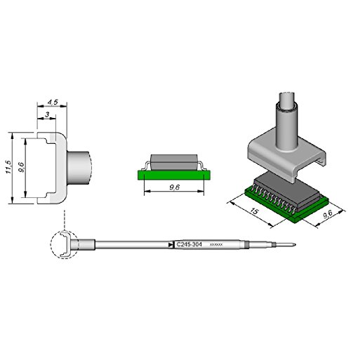 JBC C245304 SMD-Entlötspitze für T245 von JBC