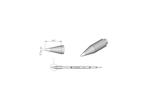 JBC Lötspitze Serie C245, Rundform, C245403/Ø 1,0 mm, gerade, High Thermal C245403 (Lötkartusche Lötpatrone Loetspitze Loetkartusche Loetpatrone 2245 2045 bleifrei) von JBC