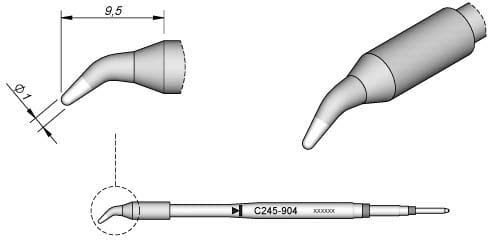 JBC C245904 Lötspitze für T245 von JBC