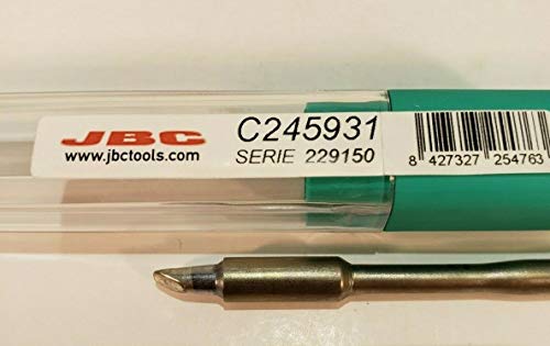 JBC Lötspitze Serie C245 Sondertypen, C245931/2,7 mm, Hohlkehle, abgeschrägt C245931 (2045 2245 Loetkartusche Loetpatrone Loetspitze Lötkartusche Lötpatrone Wave) von JBC