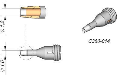 JBC C360014 Entlötdüse für DS360-A von JBC